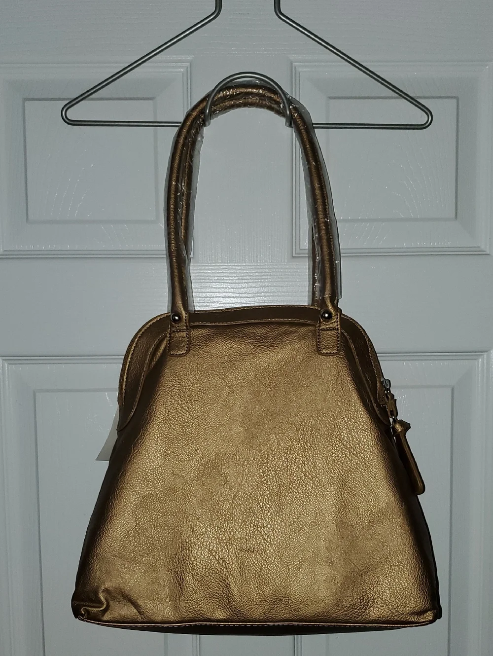 NWT Grammercy Designs By James Kerr Metallic Gold Rose Shoulder Bag